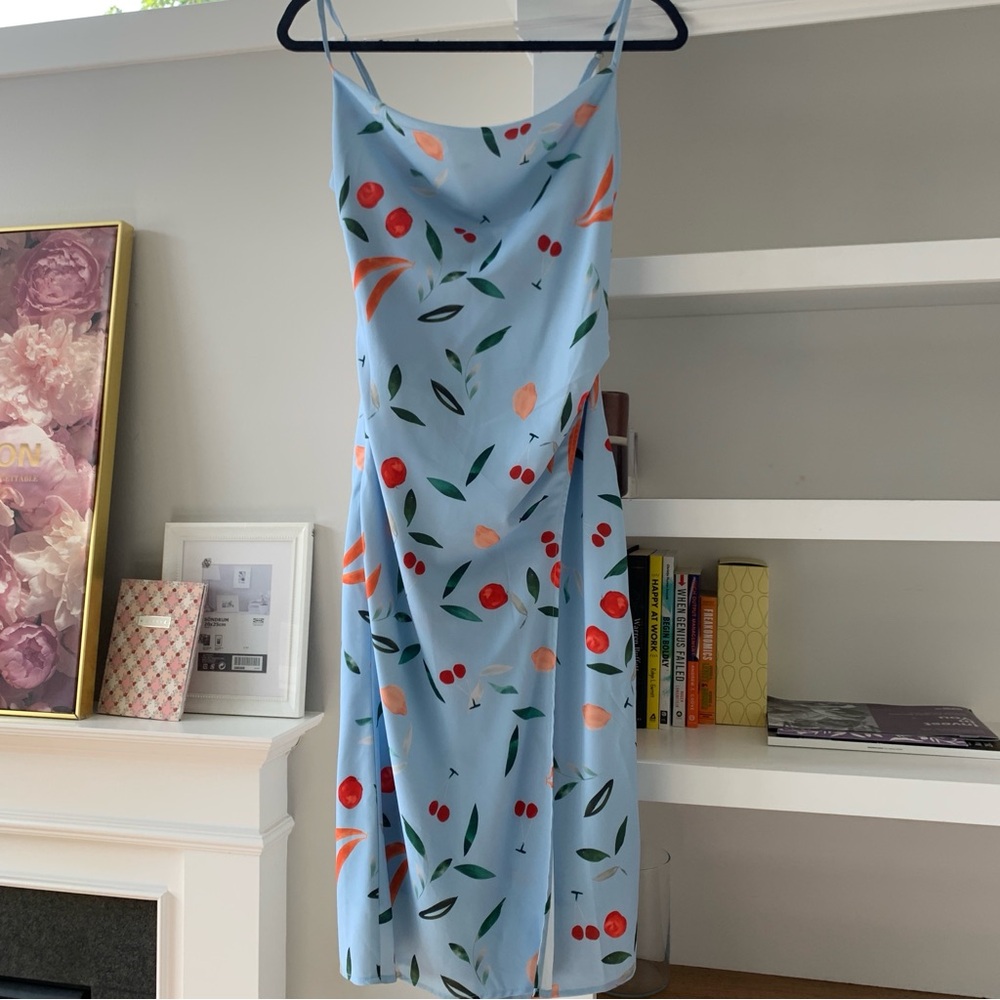 Blue strapping dress, size s